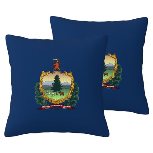 JaoXer Kissenbezüge aus Leinenimitat, 50,8 x 50,8 cm, weich, atmungsaktiv, gemütlich, bequem, dekorativ, Vermont State Flagge, 2 Stück JaoXer Kissenbezüge aus Leinenimitat, 50,8 x 50,8 cm, weich, atmungsaktiv, gemütlich, bequem, dekorativ, Vermont State Flagge, 2 Stück von JaoXer