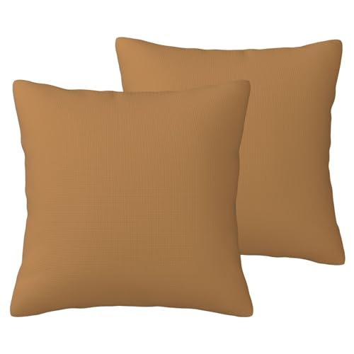JaoXer Kissenbezüge aus Leinenimitat, 61 x 61 cm, 2 Stück, weich, atmungsaktiv, gemütlich, bequem, dekorativ, einfarbig, brauner Druck JaoXer Kissenbezüge aus Leinenimitat, 61 x 61 cm, 2 Stück, weich, atmungsaktiv, gemütlich, bequem, dekorativ, einfarbig, brauner Druck von JaoXer