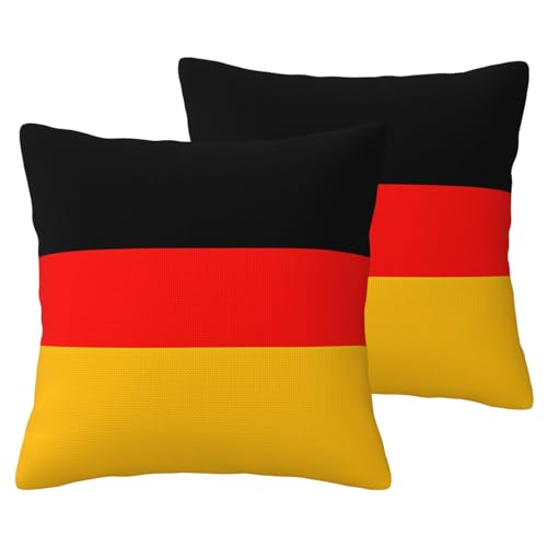 JaoXer Kissenbezüge aus Leinenimitat, 61 x 61 cm, weich, atmungsaktiv, gemütlich, bequem, dekorativ, Deutschland-Flagge, 2 Stück JaoXer Kissenbezüge aus Leinenimitat, 61 x 61 cm, weich, atmungsaktiv, gemütlich, bequem, dekorativ, Deutschland-Flagge, 2 Stück von JaoXer