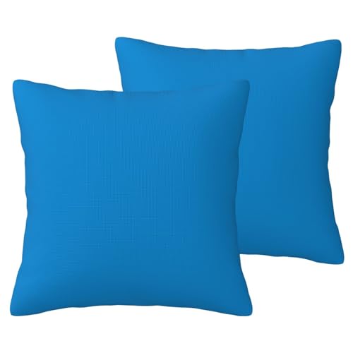 JaoXer Kissenbezüge aus Leinenimitat, 61 x 61 cm, weich, atmungsaktiv, gemütlich, bequem, dekorativ, einfarbig, blauer Druck, 2 Stück JaoXer Kissenbezüge aus Leinenimitat, 61 x 61 cm, weich, atmungsaktiv, gemütlich, bequem, dekorativ, einfarbig, blauer Druck, 2 Stück von JaoXer