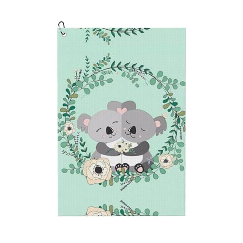JaoXer Koala Print Golf Club Handtuch für Männer & Frauen - Tragbar mit Karabinerhaken - Perfekt für Sport, Yoga, Fitnessstudio, Strand JaoXer Koala Print Golf Club Handtuch für Männer & Frauen - Tragbar mit Karabinerhaken - Perfekt für Sport, Yoga, Fitnessstudio, Strand von JaoXer