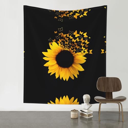 JaoXer Kunstdruck mit Sonnenblumen- und Schmetterlingen, 152,4 x 129,5 cm, Raumdekoration, Kunstposter für Wohnzimmer, Schlafzimmer, minimalistischer Wandbehang JaoXer Kunstdruck mit Sonnenblumen- und Schmetterlingen, 152,4 x 129,5 cm, Raumdekoration, Kunstposter für Wohnzimmer, Schlafzimmer, minimalistischer Wandbehang von JaoXer