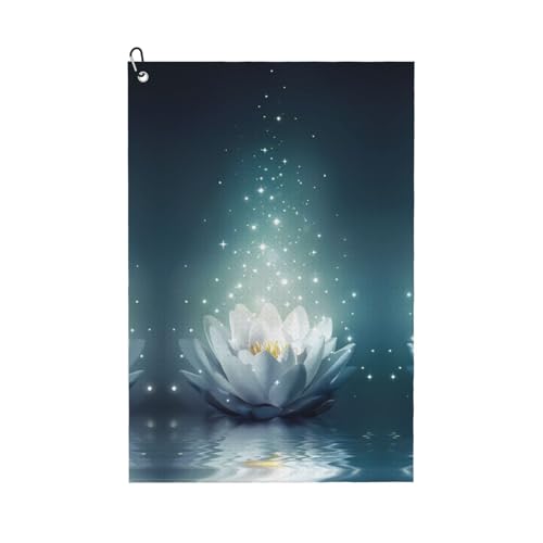 JaoXer Magic Lotus Floral Print Golf Club Handtuch für Männer & Frauen - Tragbar mit Karabinerhaken - Perfekt für Sport, Yoga, Fitnessstudio, Strand JaoXer Magic Lotus Floral Print Golf Club Handtuch für Männer & Frauen - Tragbar mit Karabinerhaken - Perfekt für Sport, Yoga, Fitnessstudio, Strand von JaoXer
