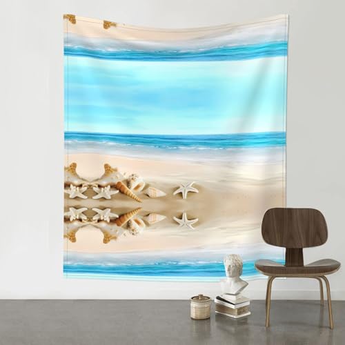 JaoXer Muschel-Sanddruck-Wandteppich, 152,4 x 129,5 cm, Raumdekoration, Kunstposter für Wohnzimmer, Schlafzimmer, minimalistischer Wandbehang JaoXer Muschel-Sanddruck-Wandteppich, 152,4 x 129,5 cm, Raumdekoration, Kunstposter für Wohnzimmer, Schlafzimmer, minimalistischer Wandbehang von JaoXer