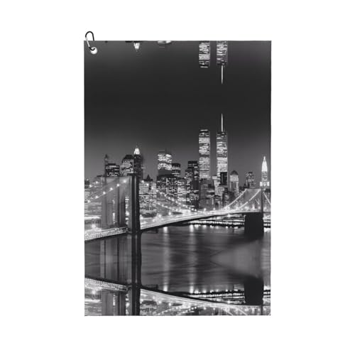 JaoXer New York Druck Golfschläger Handtuch für Damen & Herren - Tragbar mit Karabinerhaken - Perfekt für Sport, Yoga, Fitnessstudio, Strand JaoXer New York Druck Golfschläger Handtuch für Damen & Herren - Tragbar mit Karabinerhaken - Perfekt für Sport, Yoga, Fitnessstudio, Strand von JaoXer