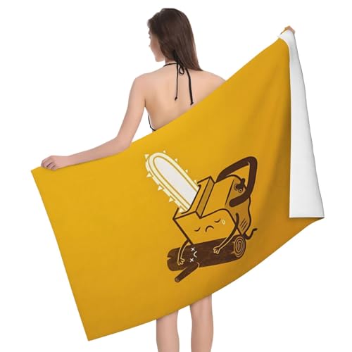 JaoXer Niedliches weinendes Kettensägen-Badetuch-Set – weiche Mikrofaser-Badetücher – perfekt für Zuhause, Fitnessstudio, Strand und Reisen JaoXer Niedliches weinendes Kettensägen-Badetuch-Set – weiche Mikrofaser-Badetücher – perfekt für Zuhause, Fitnessstudio, Strand und Reisen von JaoXer