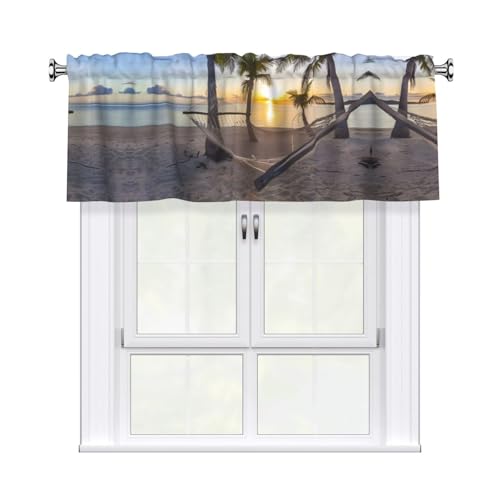 JaoXer Paradise Beach Palmen Print Vorhang Volant 137,2 x 45,7 cm – Fensterdekoration für Heimdekoration – perfekt für Badezimmer, Waschküche JaoXer Paradise Beach Palmen Print Vorhang Volant 137,2 x 45,7 cm – Fensterdekoration für Heimdekoration – perfekt für Badezimmer, Waschküche von JaoXer