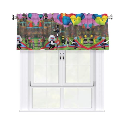 JaoXer PetrifyingParade Vorhang, bedruckt, 137,2 x 45,7 cm, Fensterdekoration für Heimdekoration, perfekt für Badezimmer, Waschküche JaoXer PetrifyingParade Vorhang, bedruckt, 137,2 x 45,7 cm, Fensterdekoration für Heimdekoration, perfekt für Badezimmer, Waschküche von JaoXer