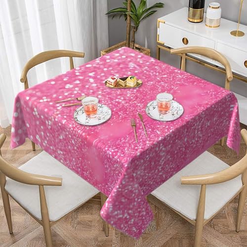 JaoXer Quadratische Tischdecke mit Glitzer-Aufdruck – perfekt für drinnen und draußen, Esstisch, Couchtisch und Bürokonferenzen JaoXer Quadratische Tischdecke mit Glitzer-Aufdruck – perfekt für drinnen und draußen, Esstisch, Couchtisch und Bürokonferenzen von JaoXer