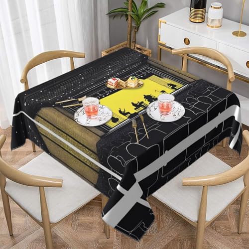 JaoXer Quadratische Tischdecke mit Konzertnacht, perfekt für drinnen und draußen, Esstisch, Couchtisch und Bürokonferenzen von JaoXer