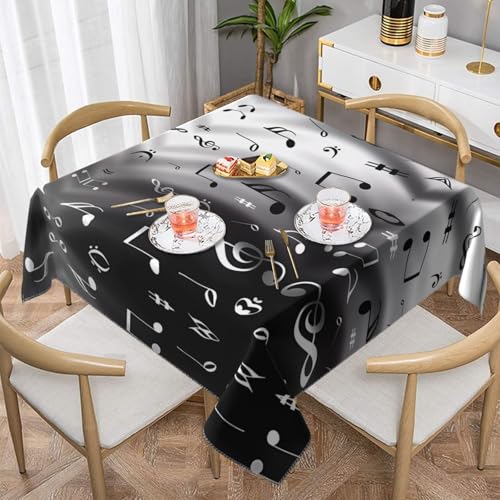 JaoXer Quadratische Tischdecke mit Musikdruck, perfekt für drinnen und draußen, Esstisch, Couchtisch und Bürokonferenzen von JaoXer