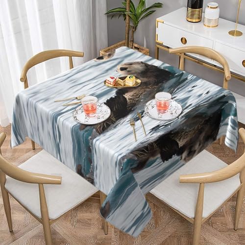 JaoXer Quadratische Tischdecke mit Otter-Druck, perfekt für drinnen und draußen, Esstisch, Couchtisch und Bürokonferenzen JaoXer Quadratische Tischdecke mit Otter-Druck, perfekt für drinnen und draußen, Esstisch, Couchtisch und Bürokonferenzen von JaoXer