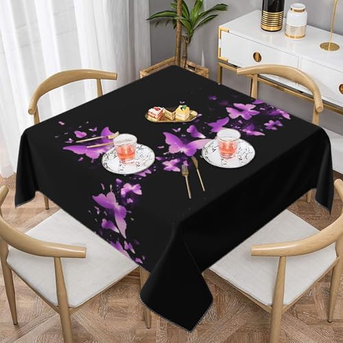 JaoXer Quadratische Tischdecke mit Schmetterlingsmotiv, perfekt für drinnen und draußen, Esstisch, Couchtisch und Bürokonferenzen JaoXer Quadratische Tischdecke mit Schmetterlingsmotiv, perfekt für drinnen und draußen, Esstisch, Couchtisch und Bürokonferenzen von JaoXer