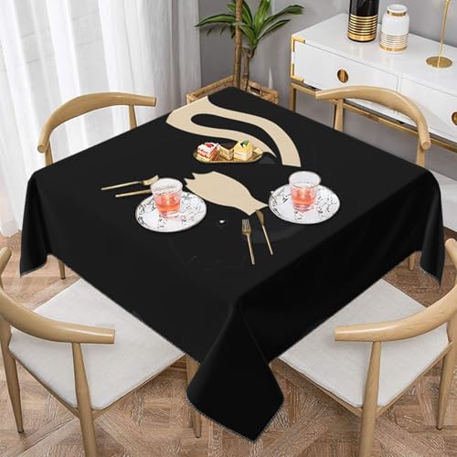 JaoXer Quadratische Tischdecke mit Stinktierdruck – perfekt für drinnen und draußen, Esstisch, Couchtisch und Bürokonferenzen JaoXer Quadratische Tischdecke mit Stinktierdruck – perfekt für drinnen und draußen, Esstisch, Couchtisch und Bürokonferenzen von JaoXer