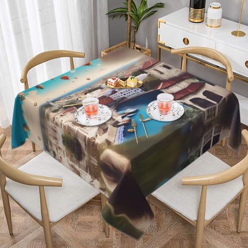JaoXer Quadratische Tischdecke mit Travel Dreams-Druck, perfekt für drinnen und draußen, Esstisch, Couchtisch und Bürokonferenzen JaoXer Quadratische Tischdecke mit Travel Dreams-Druck, perfekt für drinnen und draußen, Esstisch, Couchtisch und Bürokonferenzen von JaoXer