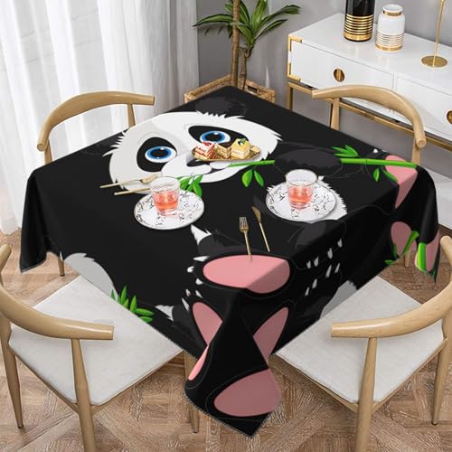 JaoXer Quadratische Tischdecke mit niedlichem Panda-Druck, perfekt für drinnen und draußen, Esstisch, Couchtisch und Bürokonferenzen JaoXer Quadratische Tischdecke mit niedlichem Panda-Druck, perfekt für drinnen und draußen, Esstisch, Couchtisch und Bürokonferenzen von JaoXer