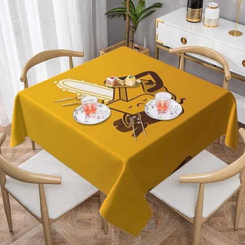 JaoXer Quadratische Tischdecke mit niedlichem weinendem Kettensägen-Druck, perfekt für drinnen und draußen, Esstisch, Couchtisch und Bürobesprechungen JaoXer Quadratische Tischdecke mit niedlichem weinendem Kettensägen-Druck, perfekt für drinnen und draußen, Esstisch, Couchtisch und Bürobesprechungen von JaoXer