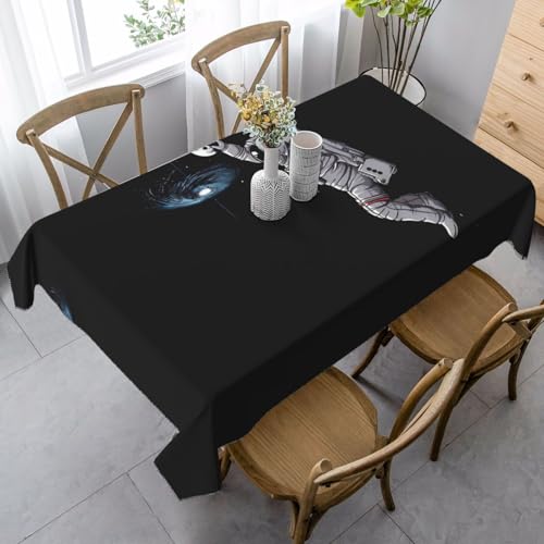 JaoXer Rechteckige Tischdecke mit Astronautenmotiv, waschbar, klassische Küchendekoration für Esstisch, Tischplatte, Party-Tischdecken JaoXer Rechteckige Tischdecke mit Astronautenmotiv, waschbar, klassische Küchendekoration für Esstisch, Tischplatte, Party-Tischdecken von JaoXer
