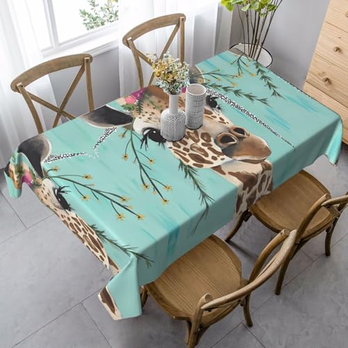 JaoXer Rechteckige Tischdecke mit Giraffenmuster – waschbar, klassische Küchendekoration für Esstisch, Tischplatte, Party-Tischdecken JaoXer Rechteckige Tischdecke mit Giraffenmuster – waschbar, klassische Küchendekoration für Esstisch, Tischplatte, Party-Tischdecken von JaoXer