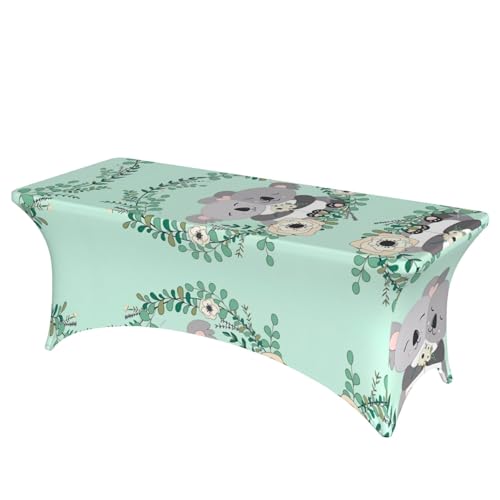 JaoXer Rechteckige Tischdecke mit Koala-Druck, abwischbar, dehnbar, langlebig, für den Innen- und Außenbereich JaoXer Rechteckige Tischdecke mit Koala-Druck, abwischbar, dehnbar, langlebig, für den Innen- und Außenbereich von JaoXer