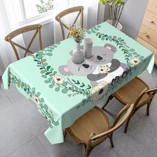 JaoXer Rechteckige Tischdecke mit Koala-Druck, waschbar, klassische Küchendekoration für Esstisch, Tischplatte, Party-Tischdecken JaoXer Rechteckige Tischdecke mit Koala-Druck, waschbar, klassische Küchendekoration für Esstisch, Tischplatte, Party-Tischdecken von JaoXer