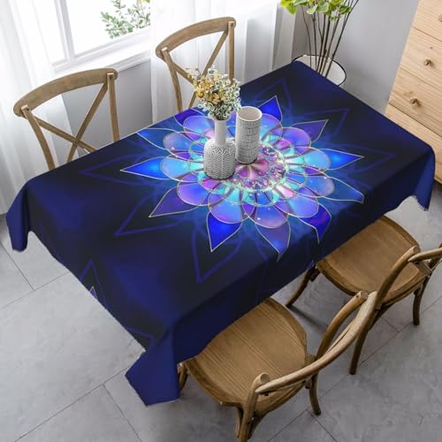 JaoXer Rechteckige Tischdecke mit Mandala-Druck, waschbar, klassische Küchendekoration für Esstisch, Tischplatte, Party-Tischdecken JaoXer Rechteckige Tischdecke mit Mandala-Druck, waschbar, klassische Küchendekoration für Esstisch, Tischplatte, Party-Tischdecken von JaoXer