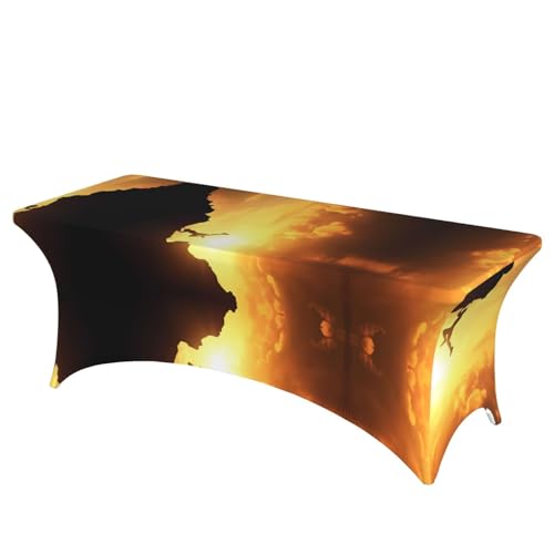 JaoXer Rechteckige Tischdecke mit Motiv "Rock Climbing Sport", abwischbar, dehnbar, langlebig, für den Innen- und Außenbereich JaoXer Rechteckige Tischdecke mit Motiv "Rock Climbing Sport", abwischbar, dehnbar, langlebig, für den Innen- und Außenbereich von JaoXer