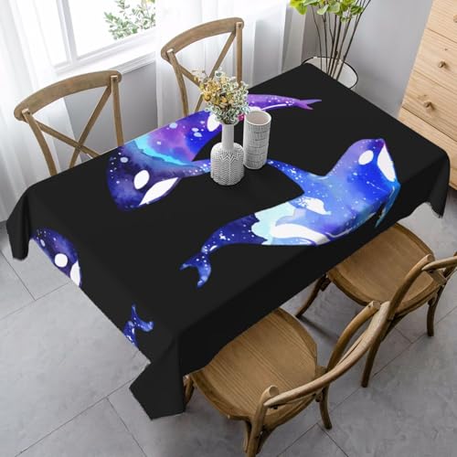 JaoXer Rechteckige Tischdecke mit Orca-Killer-Wal-Druck, waschbar, klassische Küchendekoration für Esstisch, Tischplatte, Party-Tischdecken JaoXer Rechteckige Tischdecke mit Orca-Killer-Wal-Druck, waschbar, klassische Küchendekoration für Esstisch, Tischplatte, Party-Tischdecken von JaoXer