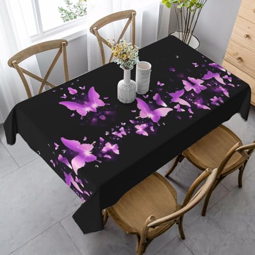 JaoXer Rechteckige Tischdecke mit Schmetterlingsmotiv, waschbar, klassische Küchendekoration für Esstisch, Tischplatte, Party-Tischdecken JaoXer Rechteckige Tischdecke mit Schmetterlingsmotiv, waschbar, klassische Küchendekoration für Esstisch, Tischplatte, Party-Tischdecken von JaoXer