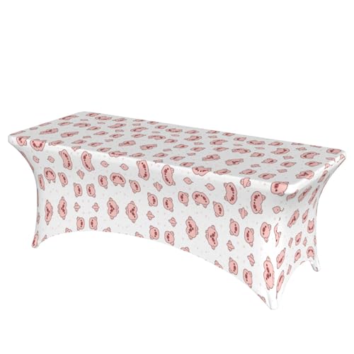 JaoXer Rechteckige Tischdecke mit Schweine-Druck, abwischbar, dehnbar, langlebig, für den Innen- und Außenbereich JaoXer Rechteckige Tischdecke mit Schweine-Druck, abwischbar, dehnbar, langlebig, für den Innen- und Außenbereich von JaoXer