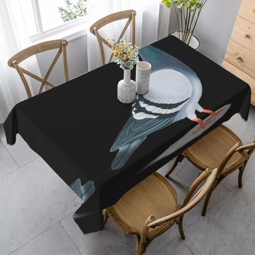 JaoXer Rechteckige Tischdecke mit Taubenmuster, waschbar, klassische Küchendekoration für Esstisch, Tischplatte, Party-Tischdecken JaoXer Rechteckige Tischdecke mit Taubenmuster, waschbar, klassische Küchendekoration für Esstisch, Tischplatte, Party-Tischdecken von JaoXer