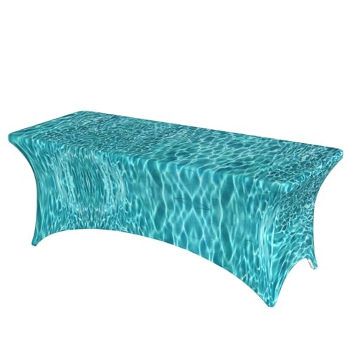 JaoXer Rechteckige Tischdecke mit Wasserdruck, abwischbar, dehnbar, langlebig, für den Innen- und Außenbereich JaoXer Rechteckige Tischdecke mit Wasserdruck, abwischbar, dehnbar, langlebig, für den Innen- und Außenbereich von JaoXer