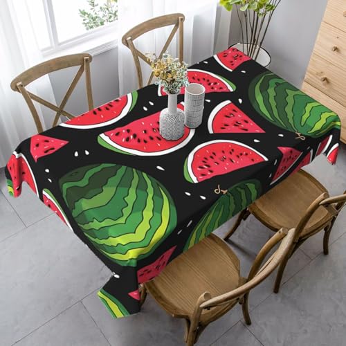 JaoXer Rechteckige Tischdecke mit Wassermelonen-Druck, waschbar, klassische Küchendekoration für Esstisch, Tischplatte, Party-Tischdecken JaoXer Rechteckige Tischdecke mit Wassermelonen-Druck, waschbar, klassische Küchendekoration für Esstisch, Tischplatte, Party-Tischdecken von JaoXer