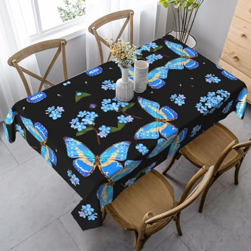 JaoXer Rechteckige Tischdecke mit buntem Schmetterlingsdruck, waschbar, klassische Küchendekoration für Esstisch, Tischplatte, Party-Tischdecken JaoXer Rechteckige Tischdecke mit buntem Schmetterlingsdruck, waschbar, klassische Küchendekoration für Esstisch, Tischplatte, Party-Tischdecken von JaoXer