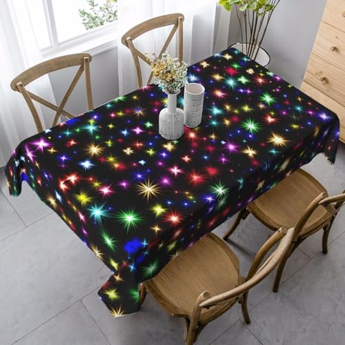 JaoXer Rechteckige Tischdecke mit farbenfrohem Kunstdruck, waschbar, klassische Küchendekoration für Esstisch, Tischplatte, Party-Tischdecken JaoXer Rechteckige Tischdecke mit farbenfrohem Kunstdruck, waschbar, klassische Küchendekoration für Esstisch, Tischplatte, Party-Tischdecken von JaoXer