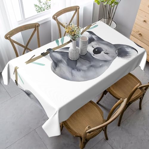 JaoXer Rechteckige Tischdecke mit lustigem Koalas-Druck, waschbar, klassische Küchendekoration für Esstisch, Tischplatte, Party-Tischdecken JaoXer Rechteckige Tischdecke mit lustigem Koalas-Druck, waschbar, klassische Küchendekoration für Esstisch, Tischplatte, Party-Tischdecken von JaoXer