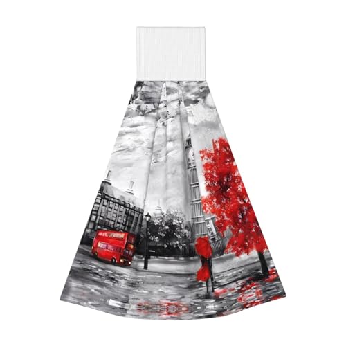 JaoXer Red London Street Coral Velvet Handtücher, zum Aufhängen, schnell trocknende Reinigungstücher für Küche, Bad, Camping und mehr JaoXer Red London Street Coral Velvet Handtücher, zum Aufhängen, schnell trocknende Reinigungstücher für Küche, Bad, Camping und mehr von JaoXer