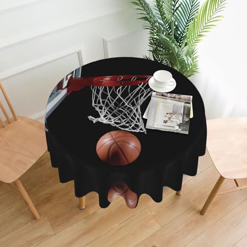 JaoXer Runde Basketball-Tischdecke – Esstischabdeckung für Esszimmer, Bürotreffen und Feiertage, 152,4 cm Couchtischdecke JaoXer Runde Basketball-Tischdecke – Esstischabdeckung für Esszimmer, Bürotreffen und Feiertage, 152,4 cm Couchtischdecke von JaoXer