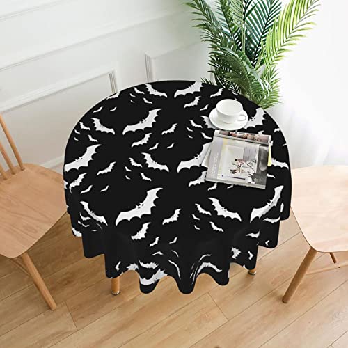 JaoXer Runde Halloween-Tischdecke mit fliegenden Fledermäusen – Esstischabdeckung für Esszimmer, Bürotreffen und Feiertage, 152,4 cm Couchtischdecke JaoXer Runde Halloween-Tischdecke mit fliegenden Fledermäusen – Esstischabdeckung für Esszimmer, Bürotreffen und Feiertage, 152,4 cm Couchtischdecke von JaoXer