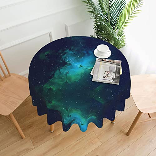 JaoXer Runde Tischdecke, Galaxie-Grün, Esstischabdeckung für Esszimmer, Bürotreffen und Feiertage, 152,4 cm Couchtischdecke JaoXer Runde Tischdecke, Galaxie-Grün, Esstischabdeckung für Esszimmer, Bürotreffen und Feiertage, 152,4 cm Couchtischdecke von JaoXer