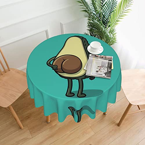 JaoXer Runde Tischdecke mit Avocado-Hintern, Esstischabdeckung für Esszimmer, Bürotreffen und Feiertage, 152,4 cm Couchtischdecke JaoXer Runde Tischdecke mit Avocado-Hintern, Esstischabdeckung für Esszimmer, Bürotreffen und Feiertage, 152,4 cm Couchtischdecke von JaoXer