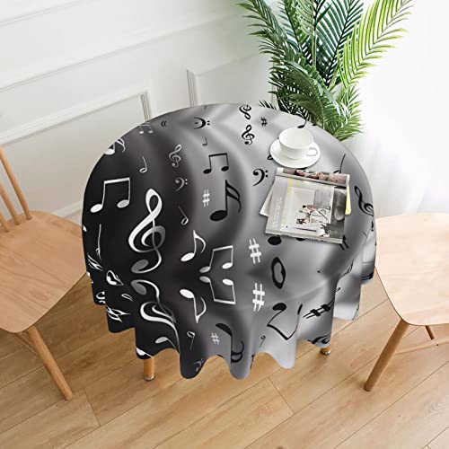 JaoXer Runde Tischdecke mit Musik, Esstischabdeckung für Esszimmer, Bürotreffen und Feiertage, 152,4 cm Couchtischdecke JaoXer Runde Tischdecke mit Musik, Esstischabdeckung für Esszimmer, Bürotreffen und Feiertage, 152,4 cm Couchtischdecke von JaoXer