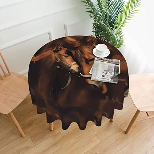 JaoXer Runde Tischdecke mit Pferdemotiv – Esstischabdeckung für Esszimmer, Bürotreffen und Feiertage, 152,4 cm Couchtischdecke JaoXer Runde Tischdecke mit Pferdemotiv – Esstischabdeckung für Esszimmer, Bürotreffen und Feiertage, 152,4 cm Couchtischdecke von JaoXer