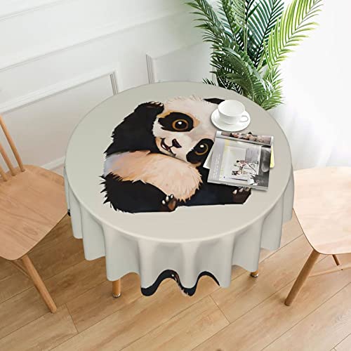 JaoXer Runde Tischdecke mit süßem kleinen Panda, Esstischabdeckung für Esszimmer, Bürotreffen und Feiertage, 152,4 cm Couchtischdecke JaoXer Runde Tischdecke mit süßem kleinen Panda, Esstischabdeckung für Esszimmer, Bürotreffen und Feiertage, 152,4 cm Couchtischdecke von JaoXer