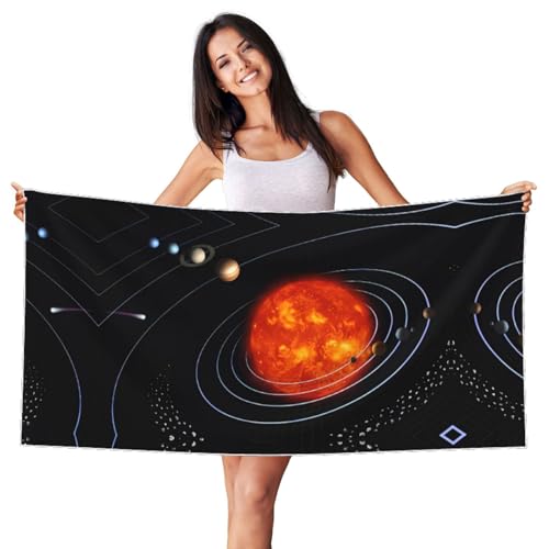 JaoXer Samt-Strandtuch, Motiv: Weltraum, Galaxie, Sonnensystem, bedruckt, weiches Handtuch für Zuhause, Reisen, Schwimmbad, Sonnenbaden, Fitnessstudio JaoXer Samt-Strandtuch, Motiv: Weltraum, Galaxie, Sonnensystem, bedruckt, weiches Handtuch für Zuhause, Reisen, Schwimmbad, Sonnenbaden, Fitnessstudio von JaoXer