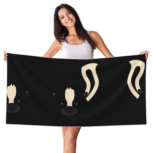 JaoXer Samt-Strandtuch mit weißem Silberfuchs-Motiv, weiches Handtuch für Zuhause, Reisen, Schwimmbad, Sonnenbad, Fitnessstudio JaoXer Samt-Strandtuch mit weißem Silberfuchs-Motiv, weiches Handtuch für Zuhause, Reisen, Schwimmbad, Sonnenbad, Fitnessstudio von JaoXer