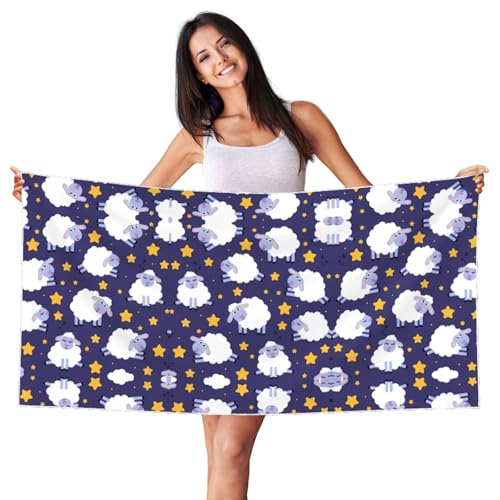 JaoXer Samt-Strandtuch mit weißem Silberfuchs-Motiv, weiches Handtuch für Zuhause, Reisen, Schwimmbad, Sonnenbaden, Fitnessstudio JaoXer Samt-Strandtuch mit weißem Silberfuchs-Motiv, weiches Handtuch für Zuhause, Reisen, Schwimmbad, Sonnenbaden, Fitnessstudio von JaoXer