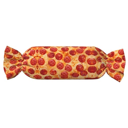 JaoXer 【Süßigkeitenförmiges zylindrisches Kissen】Verstellbare Nackenstütze, Plüsch-Körperkissen mit weichem 3D-Pizza-Pfeperoni-Druck-Design JaoXer 【Süßigkeitenförmiges zylindrisches Kissen】Verstellbare Nackenstütze, Plüsch-Körperkissen mit weichem 3D-Pizza-Pfeperoni-Druck-Design von JaoXer