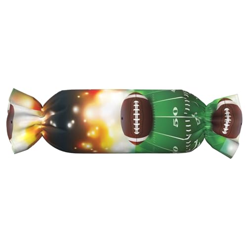 JaoXer 【Süßigkeitenförmiges zylindrisches Kissen】Verstellbare Nackenstütze, Plüsch-Körperkissen mit weichem American Football Ball auf Gras, Sportdruck-Design JaoXer 【Süßigkeitenförmiges zylindrisches Kissen】Verstellbare Nackenstütze, Plüsch-Körperkissen mit weichem American Football Ball auf Gras, Sportdruck-Design von JaoXer