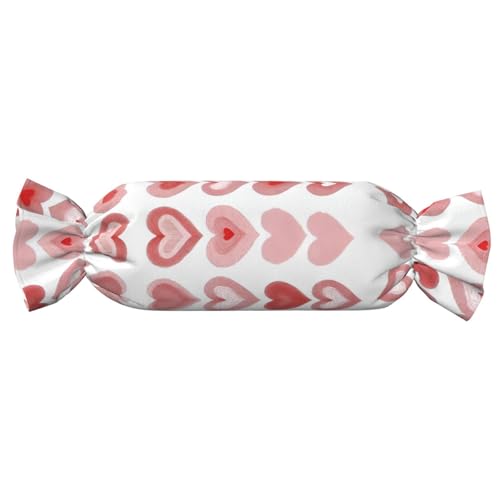 JaoXer 【Süßigkeitenförmiges zylindrisches Kissen】Verstellbare Nackenstütze, Plüsch-Körperkissen mit weichem Herzformen-Druckdesign JaoXer 【Süßigkeitenförmiges zylindrisches Kissen】Verstellbare Nackenstütze, Plüsch-Körperkissen mit weichem Herzformen-Druckdesign von JaoXer